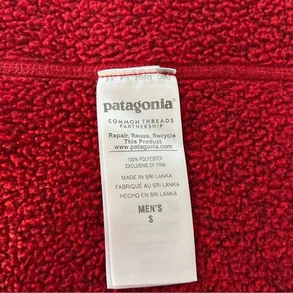 Patagonia Better Sweater Vest Red Full Zip Men's size Small Unisex - Picture 12 of 14